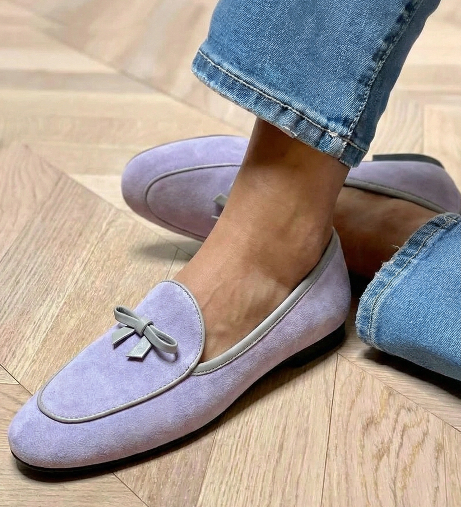 Geneviève - Elegante Platte Schoen met Strik