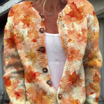 Nadia | Cardigan met herfst-esdoornblad