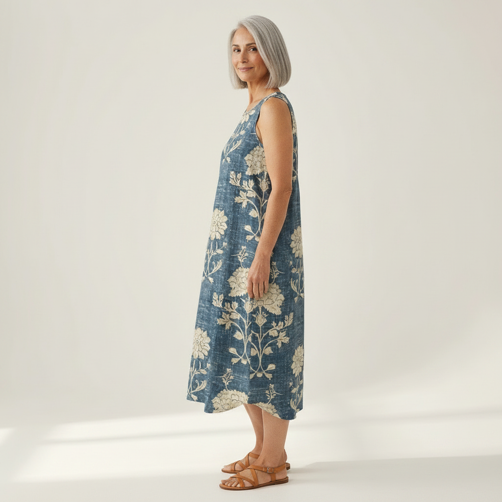 Arlo - Klassieke midijurk met bloemenpatroon