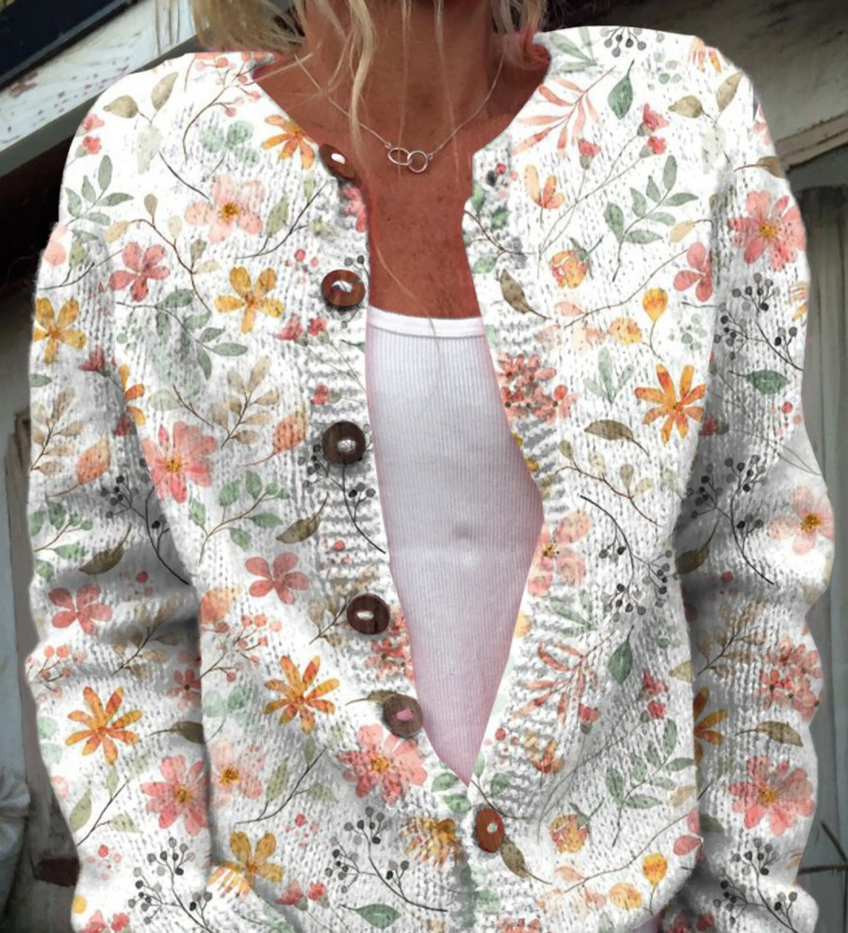 Ilse | Cardigan met schattige kleine bloemen