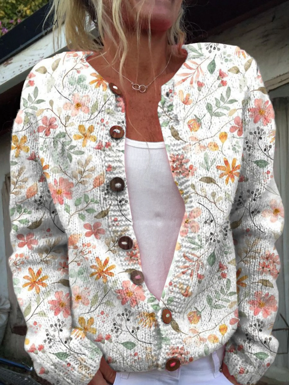 Ilse | Cardigan met schattige kleine bloemen