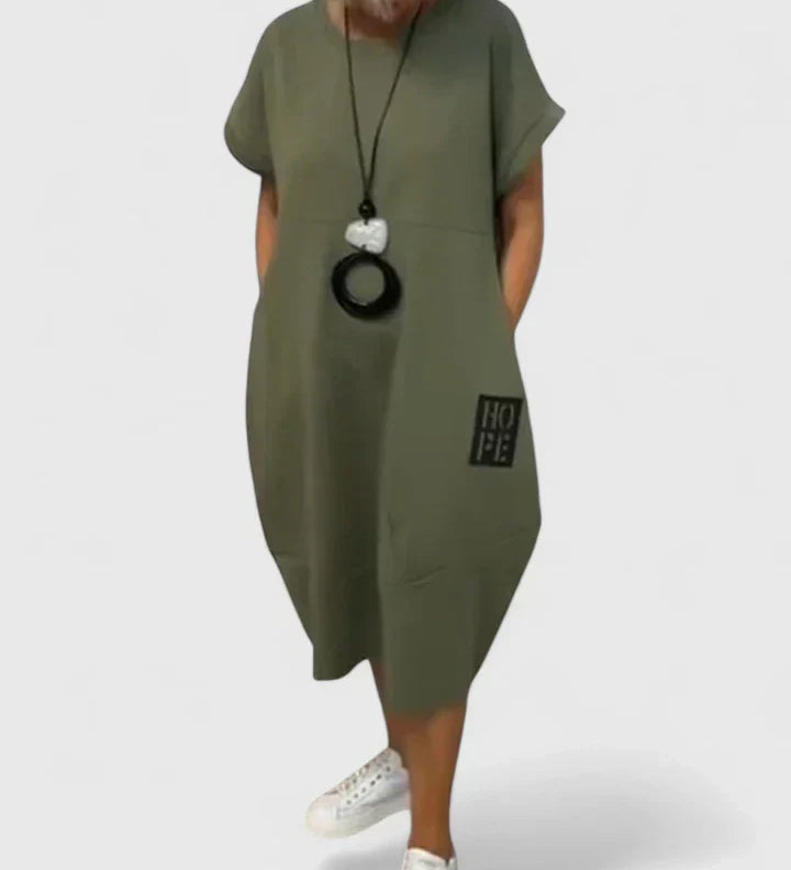 Moniek | Comfortabele Midi Jurk