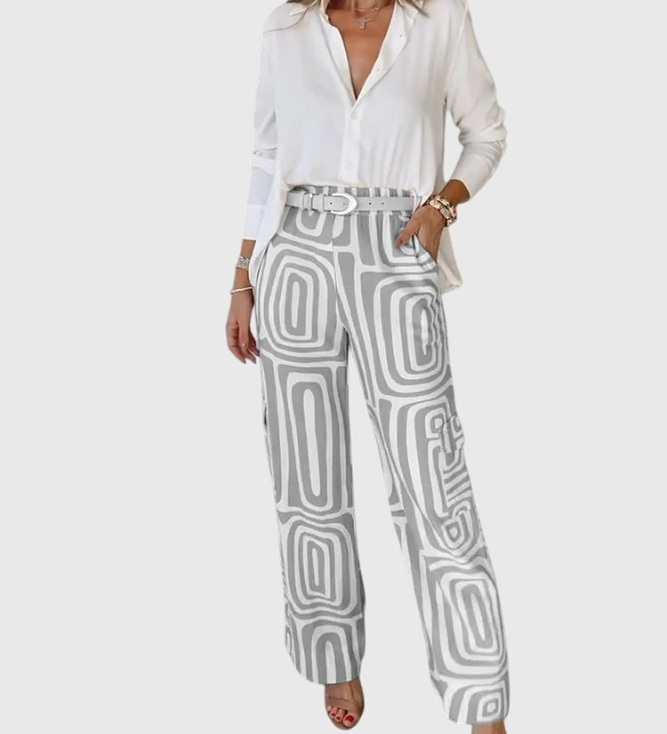 Lottie | Elegante Broeken + Blouse & Riem Gratis