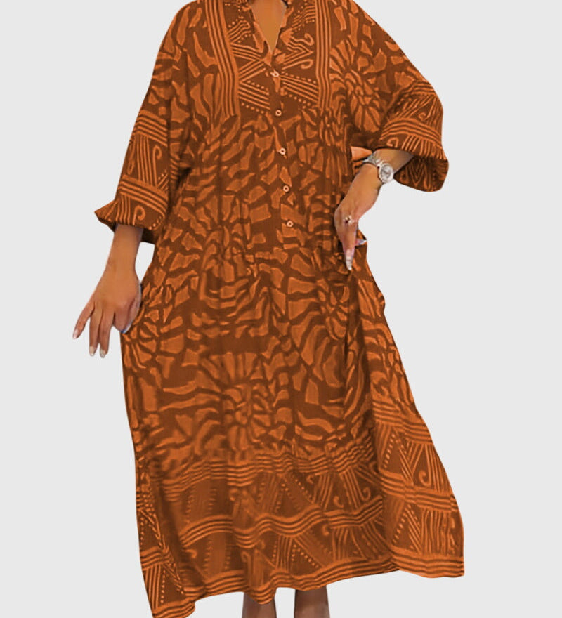 Lize | Maxi Jurk met Elegante Print