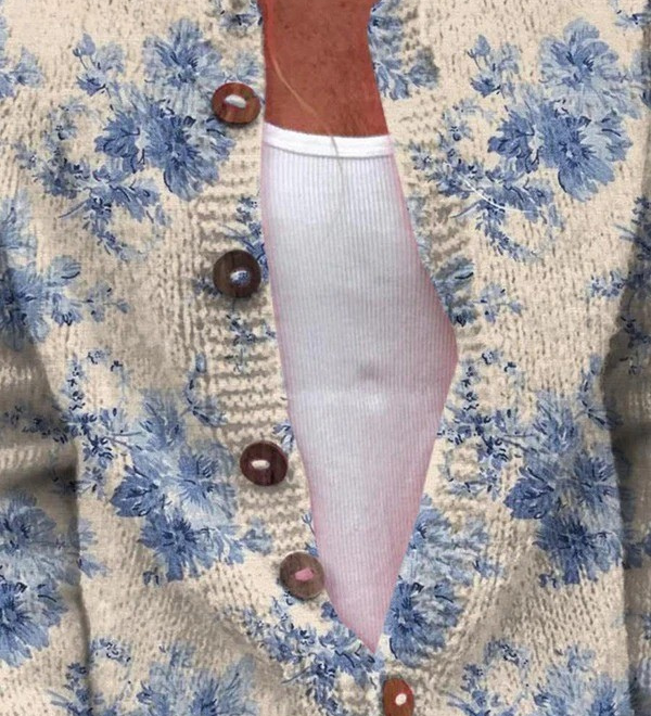 Hannah | Cardigan met sierlijke bloemenprint