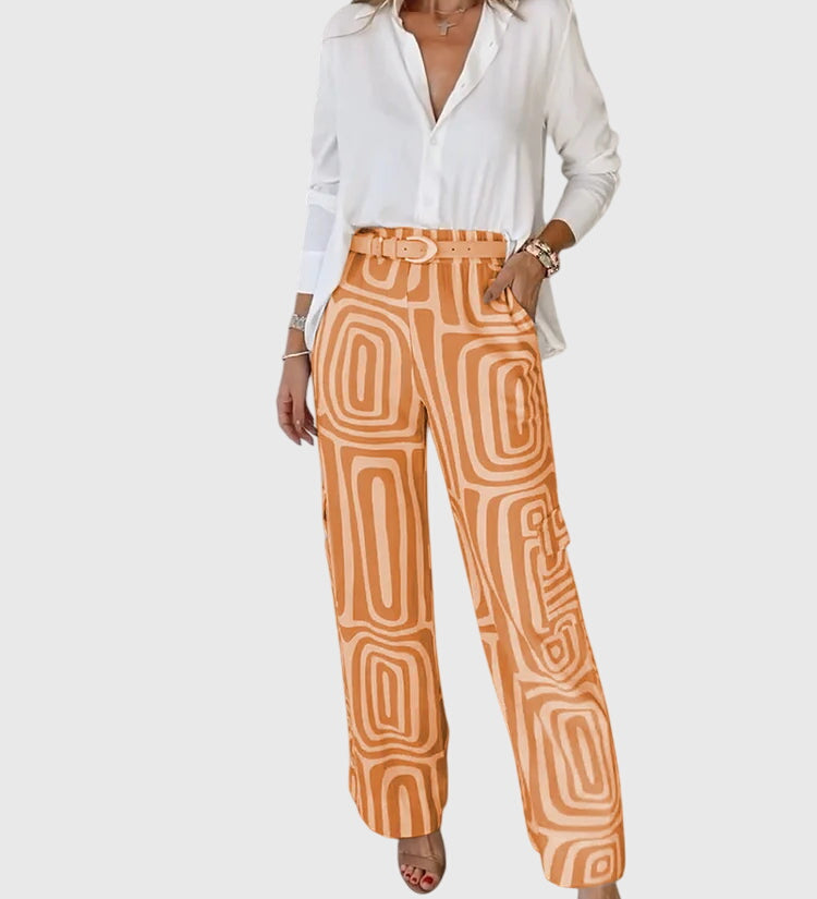 Lottie | Elegante Broeken + Blouse & Riem Gratis
