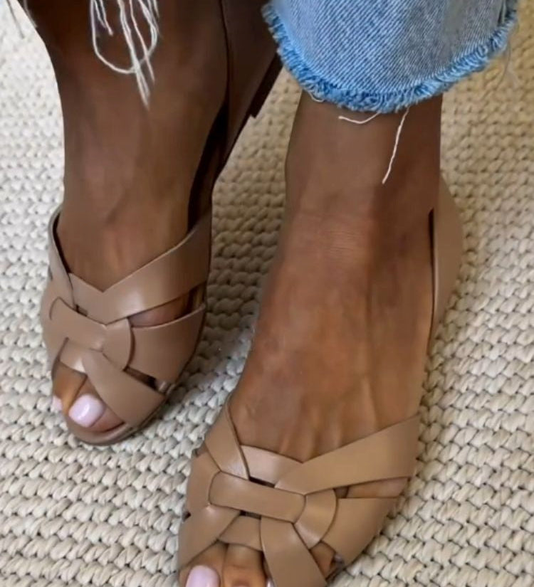 Serafina | Nature Woven Sandals