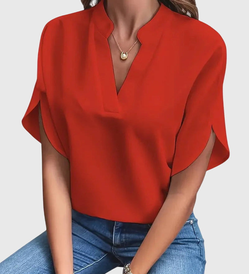 Lydia | Zachte en Elegante V-Hals Blouse