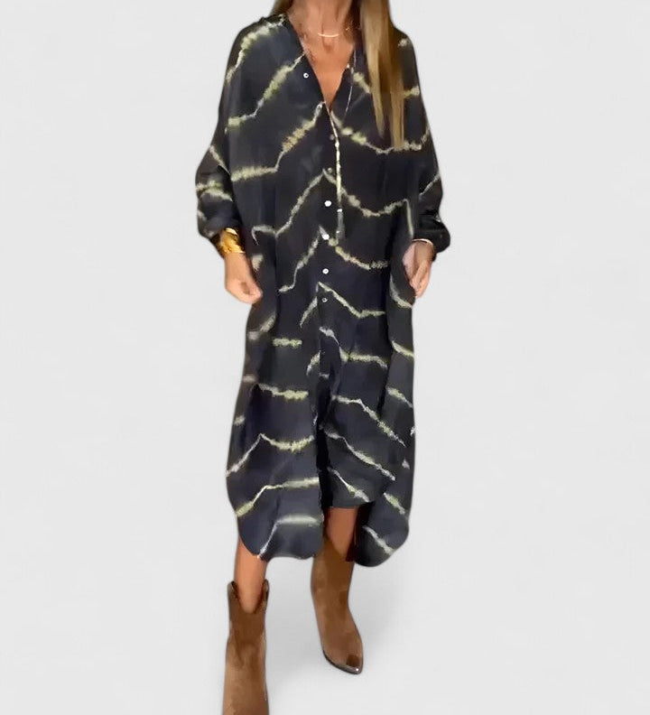 Manon | Elegante Boho Gestreepte Maxi Jurk