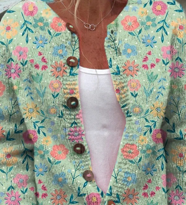 Fien | Cardigan met zomerse veldbloemen