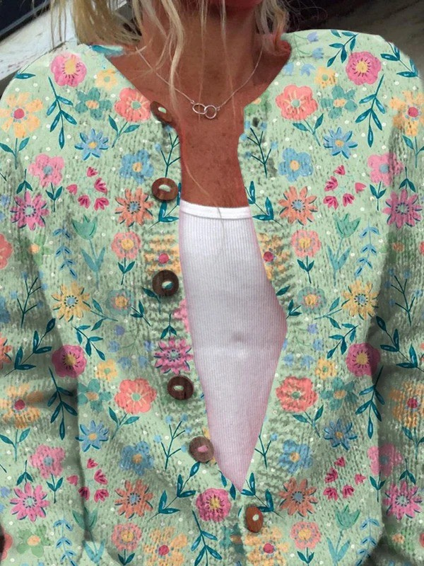 Fien | Cardigan met zomerse veldbloemen