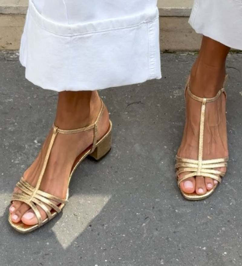 Allegra | Elegante Gouden Sandalen voor Dagelijks Gebruik