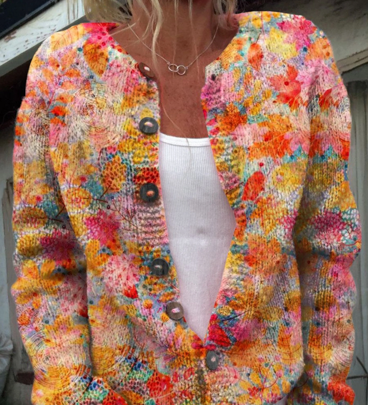 Charlotte | Casual cardigan met bloemenprint