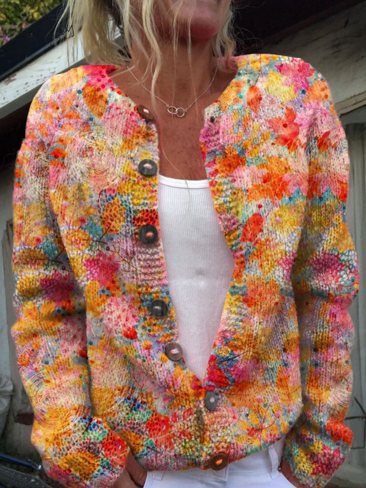 Charlotte | Casual cardigan met bloemenprint