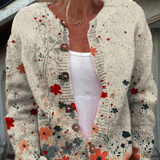 Julia | Vintage cardigan met bloemenkunst