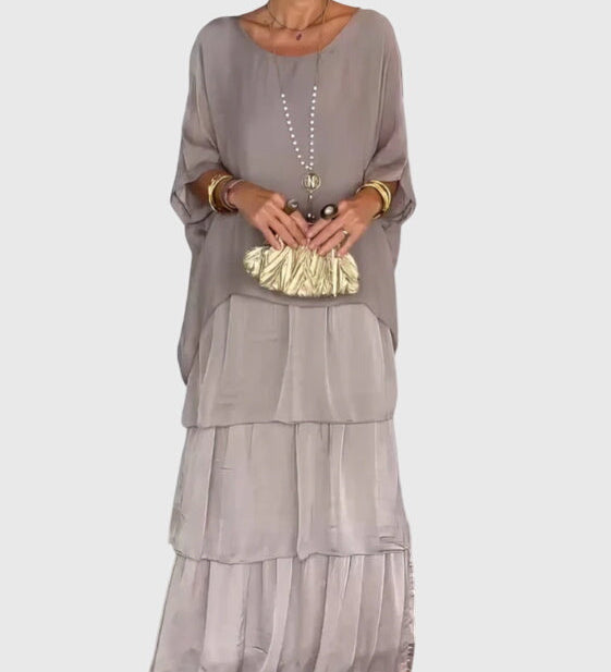 Marjolein | Elegante Lange en Vloeiende Jurk