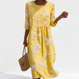 Sidonie - Casual damesjurk met bloemenprint.
