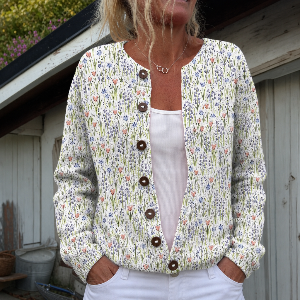 Nikki | Cardigan met lenteweide-bloemen
