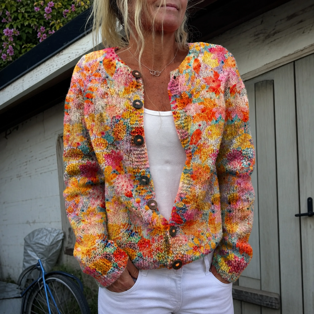 Charlotte | Casual cardigan met bloemenprint