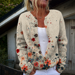 Julia | Vintage cardigan met bloemenkunst