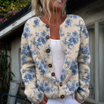 Hannah | Cardigan met sierlijke bloemenprint