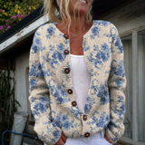 Hannah | Cardigan met sierlijke bloemenprint
