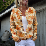 Nadia | Cardigan met herfst-esdoornblad