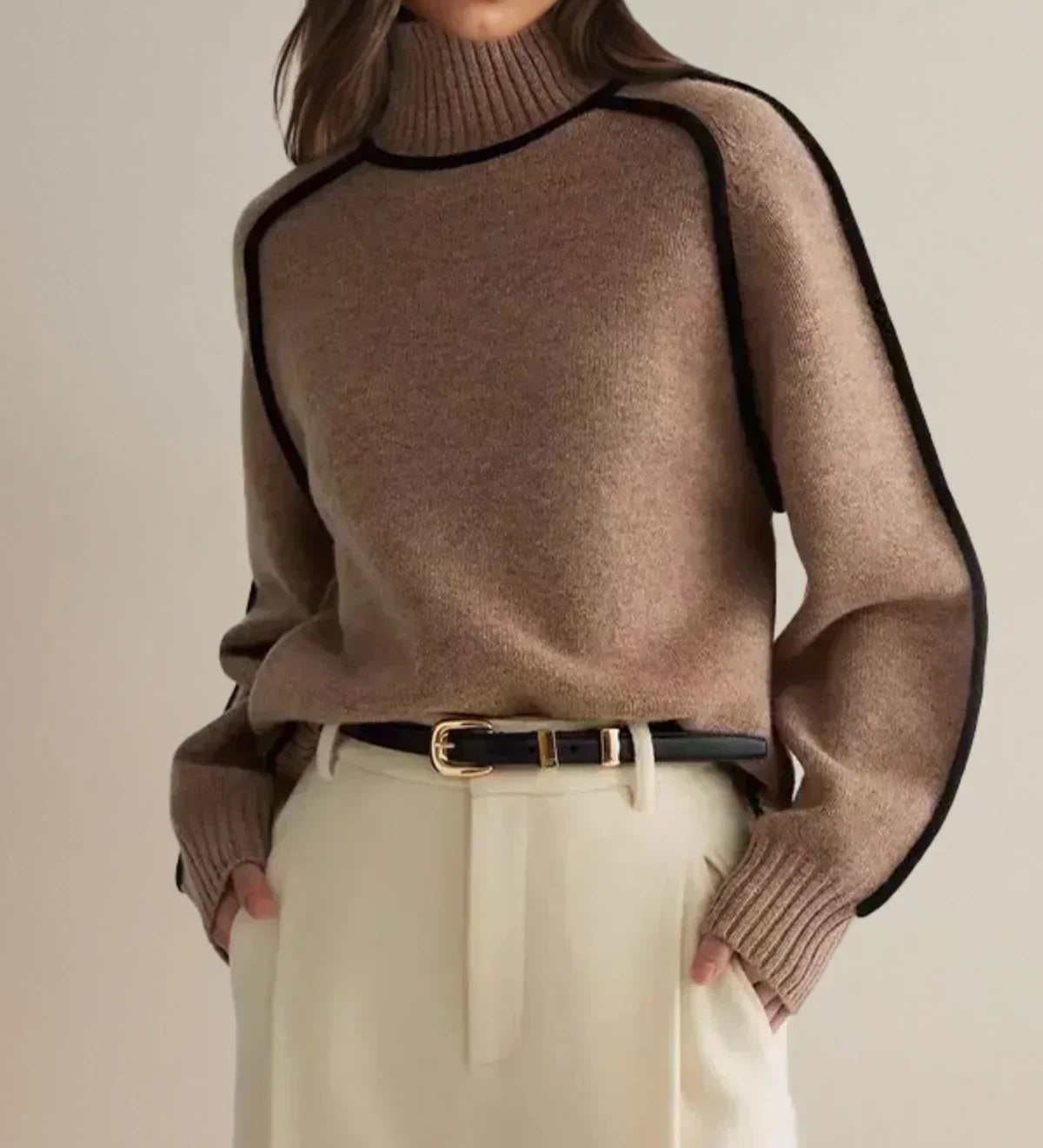Carine | Elegante trui met een hoge kraag