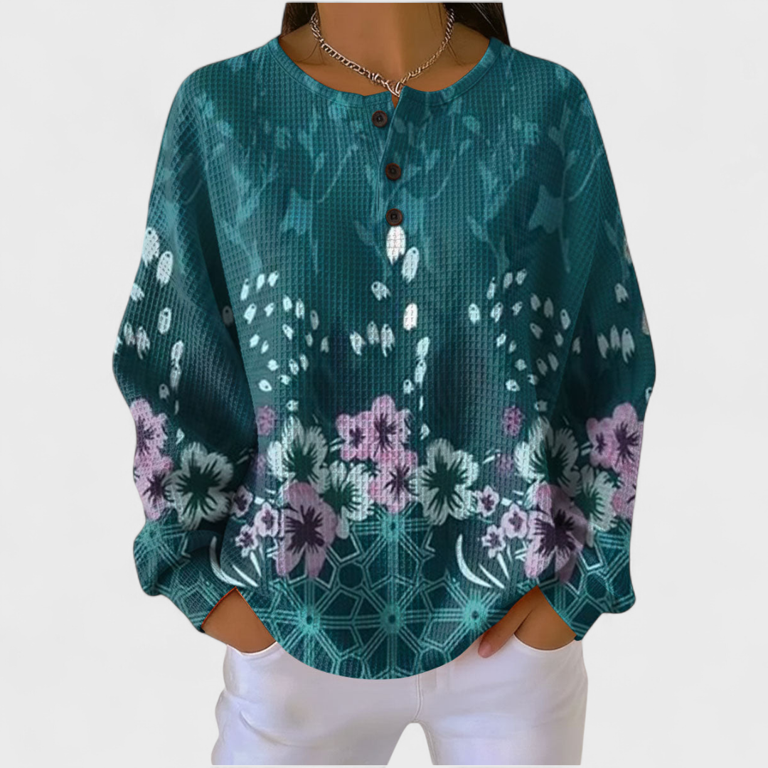 Roos | Sweatshirt met bloemendessin