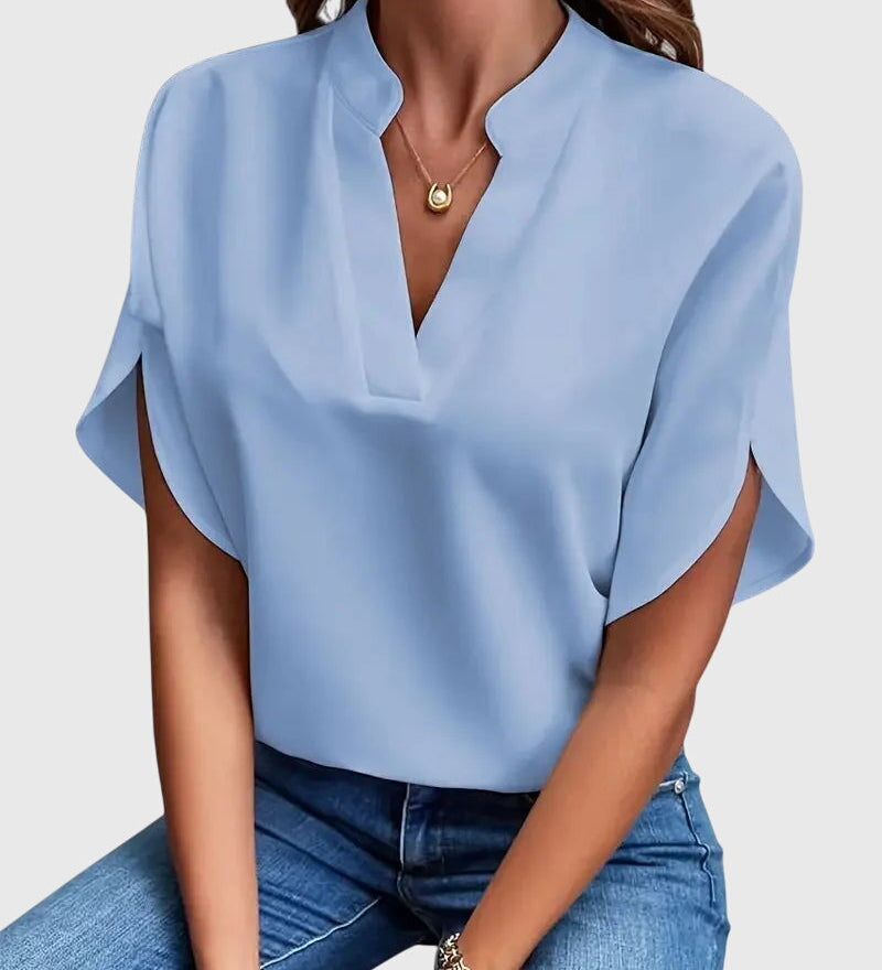 Lydia | Zachte en Elegante V-Hals Blouse