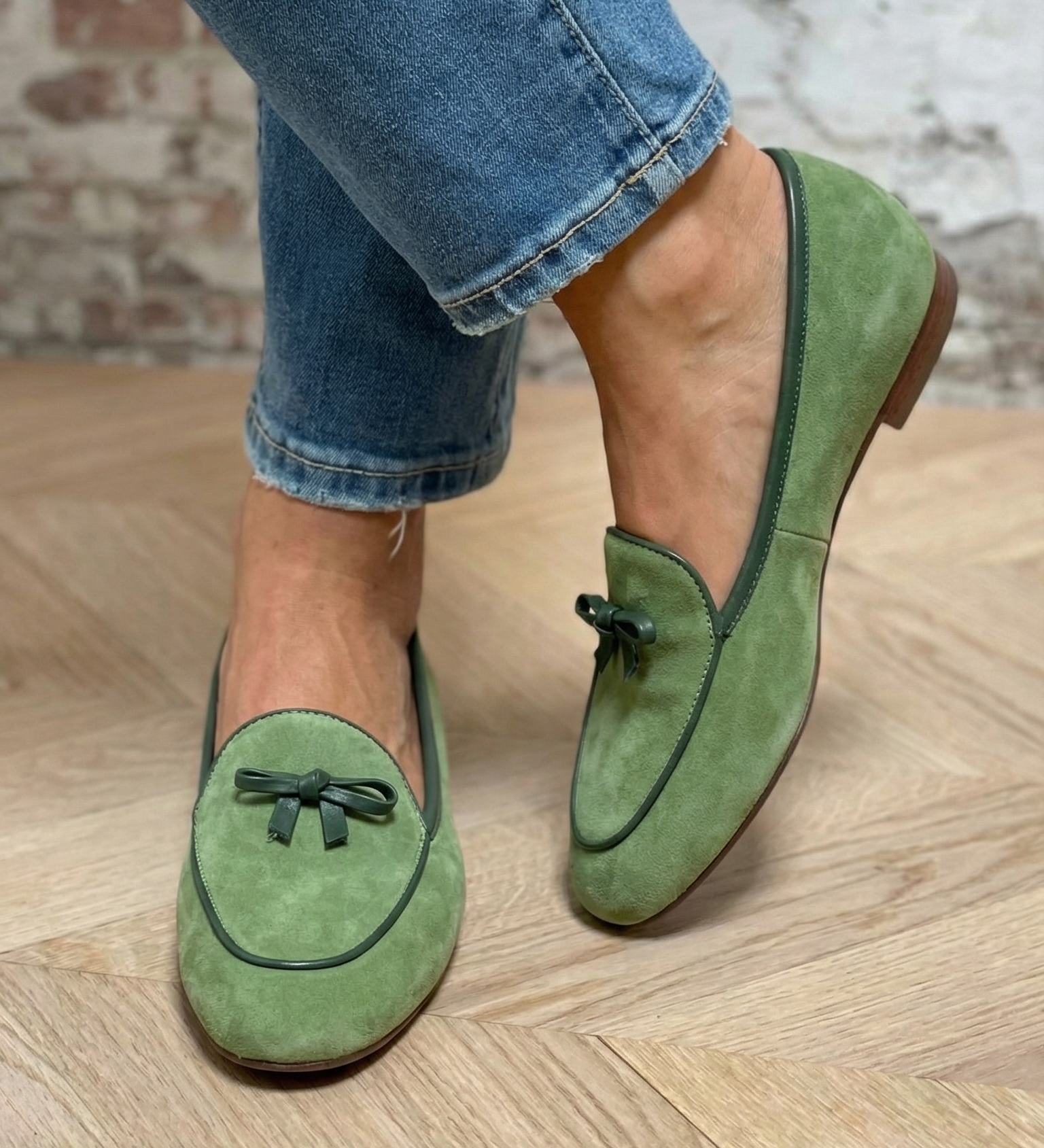 Geneviève - Elegante Platte Schoen met Strik