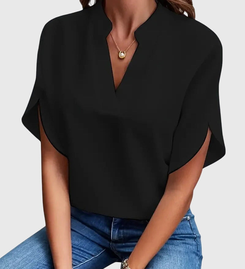 Lydia | Zachte en Elegante V-Hals Blouse