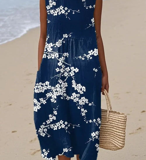 Tess - Elegante midijurk met bloemenpatroon