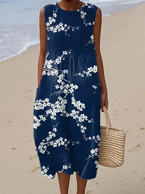 Tess - Elegante midijurk met bloemenpatroon