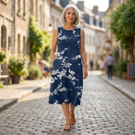 Tess - Elegante midijurk met bloemenpatroon
