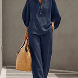 Immaculata | Linnen Set met Batwing Mouwen
